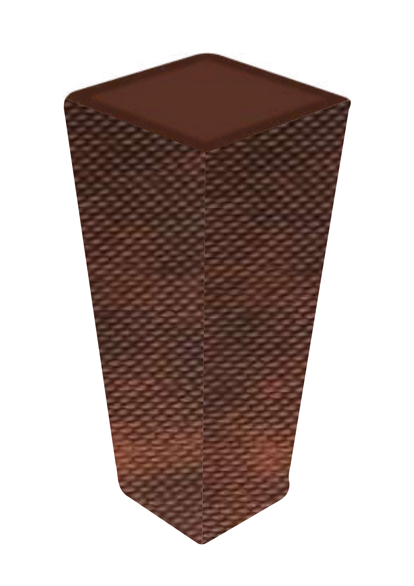 TAPPERED SQUARE HAMMERED PLANTERS